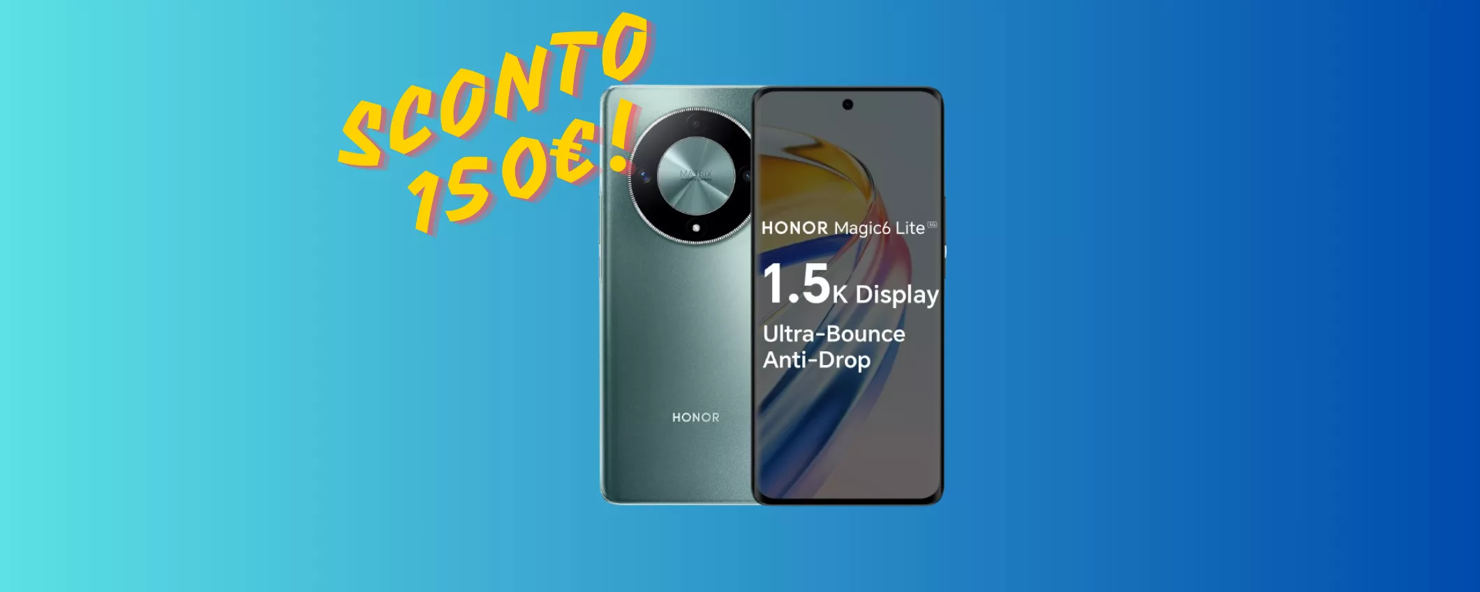 8+256 GB di ROM: lo smartphone HONOR Magic 6 Lite è tuo a 150 EURO IN MENO