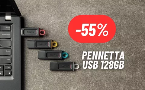 Sconto PAZZESCO del 55% sulla PenDrive Kingston da 128GB