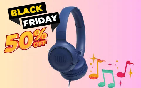 Cuffie On-Ear JBL Tune a metà prezzo con l'offerta anticipata Black Friday