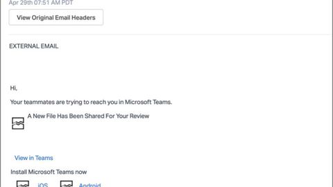 False email da Microsoft Teams: come difendersi