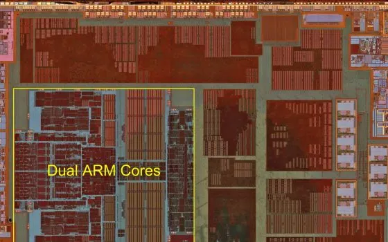 Apple A6: blocchi logici della CPU disposti a mano
