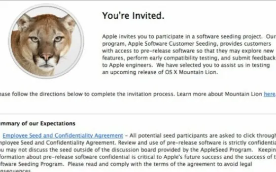 Apple chiede allo staff retail di testare Mountain Lion