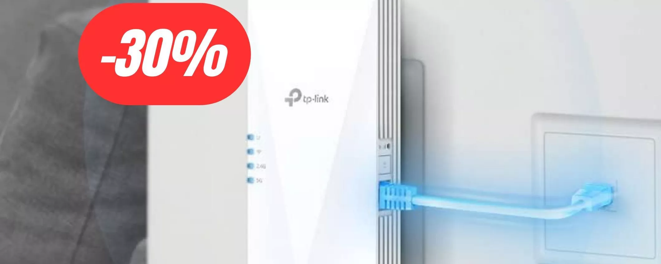 Rete WiFi potenziata con il ripetitore TP-Link al 30% di sconto su Amazon