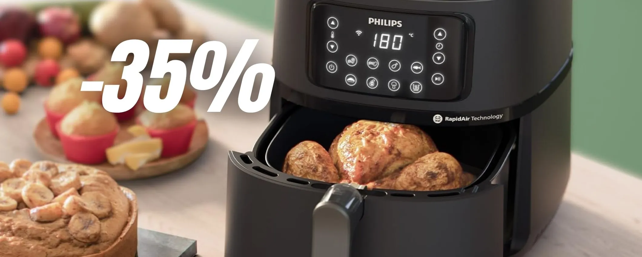 Piatti sani e gustosi: friggitrice ad aria Philips in promo Black Friday