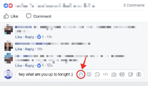 Facebook testa i commenti privati