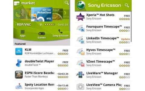 Sony Ericsson crea il suo canale sull'Android Market