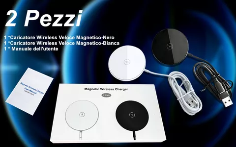 2 Caricatori Wireless Magnetici al PREZZO DI 1 (compatibili anche con iPhone 15!)