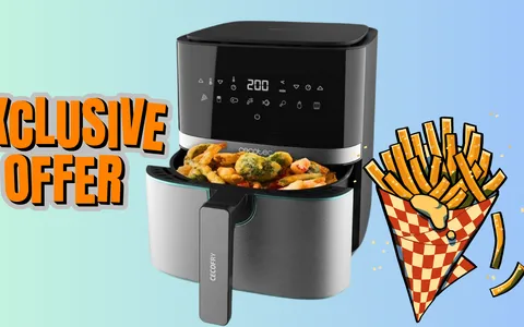 Meno di 50€ per la Friggitrice ad Aria Cecotec: offerta bomba su Amazon