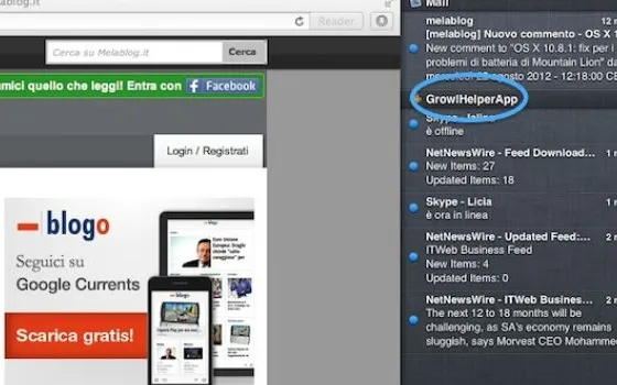 Hiss: trait d'union tra Growl e Centro Notifiche in OS X