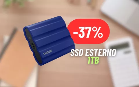 1TB di storage portatile con l'SSD Samsung al 37% di sconto