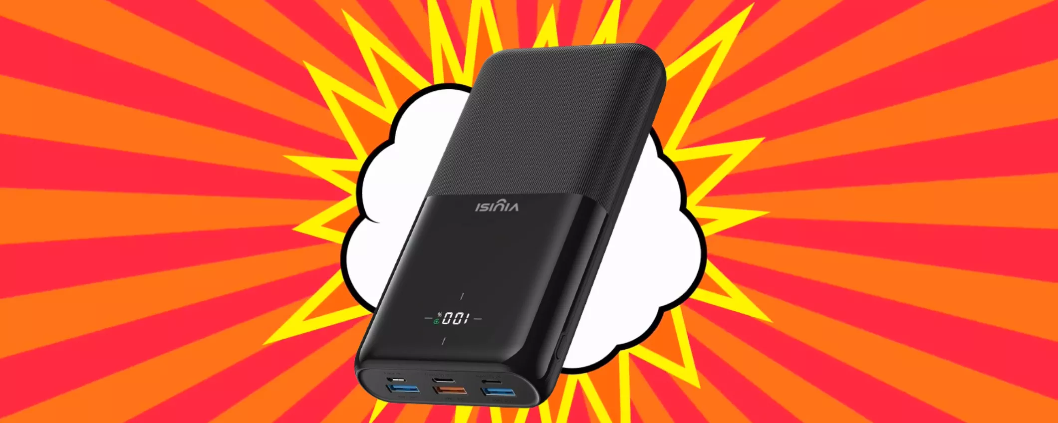 Ricarica 4 dispositivi CONTEMPORANEAMENTE con il Power Bank a MINI PREZZO