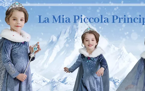 Costume di Carnevale principessa Elsa per bambina a meno di 20€ su Amazon