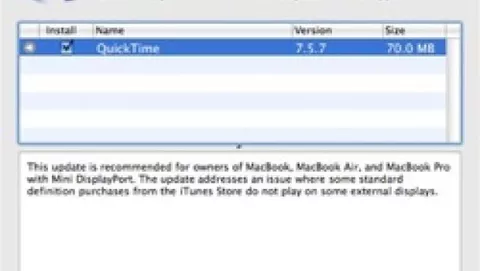 Aggiornato QuickTime, ma solo per i nuovi MacBook
