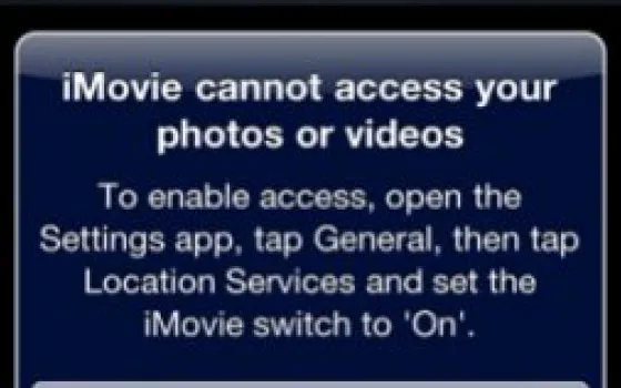 Problemi con iMovie per iPad