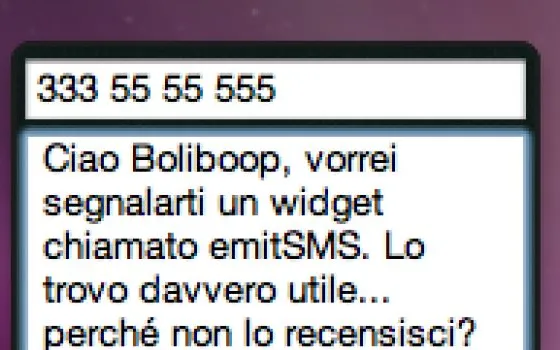 emitSMS: widget per inviare SMS via Bluetooth