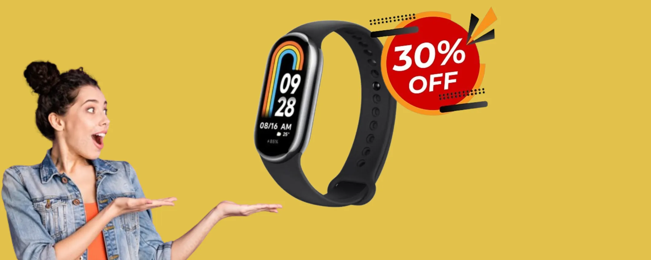 Xiaomi Mi Smart Band 8 con più di 150 modalità sportive a soli 25€ (-30%)