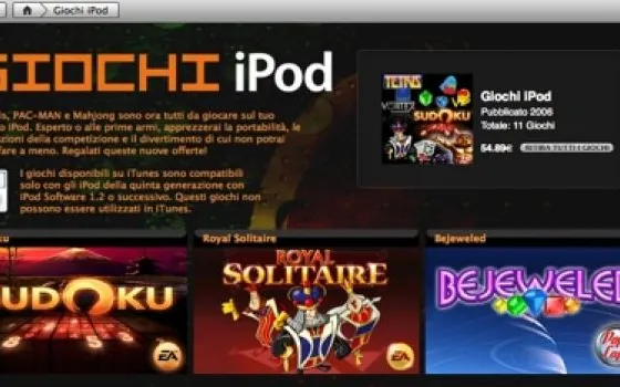 Due nuovi giochi per iPod