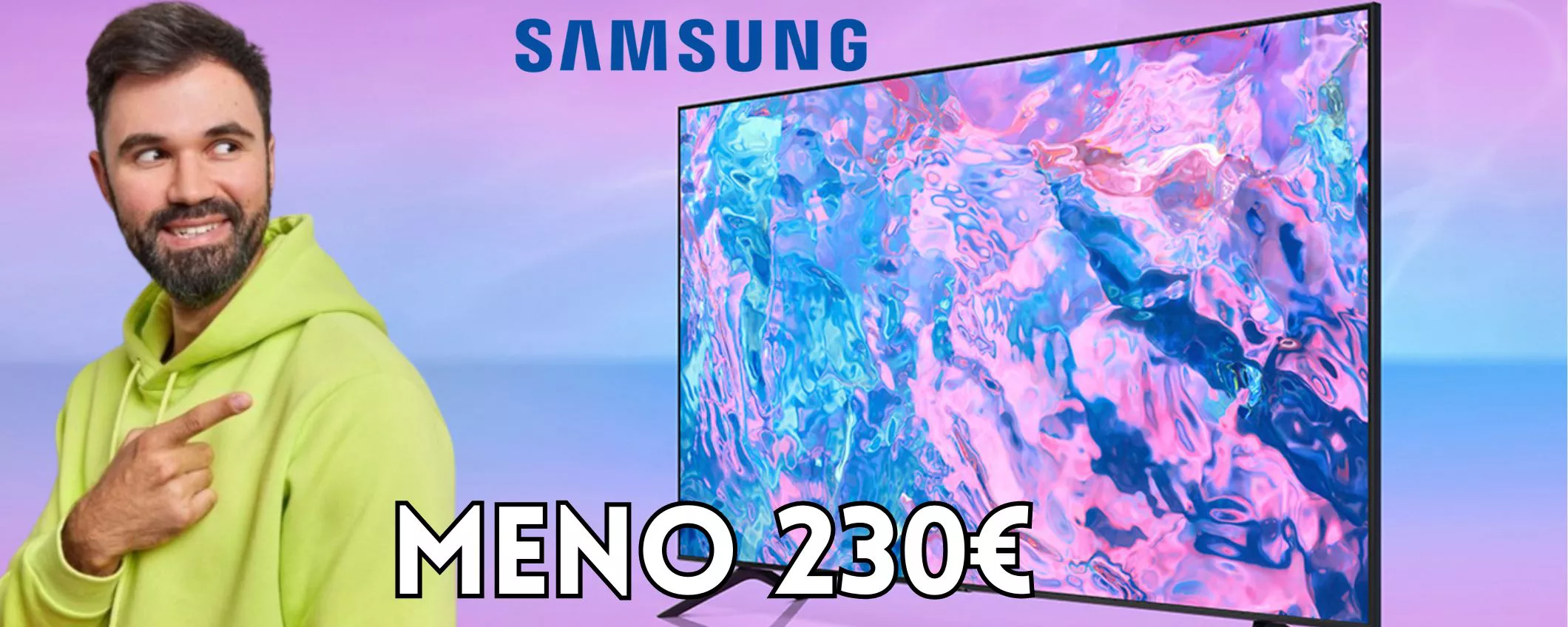 Samsung Crystal UHD 55 pollici: lo sconto Amazon è bello grosso MENO 33 PER CENTO