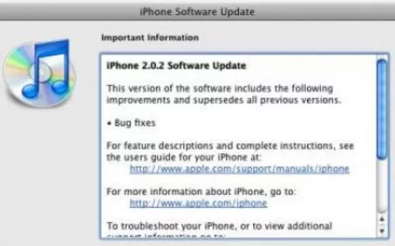 iPhone 2.0.2 Software Update