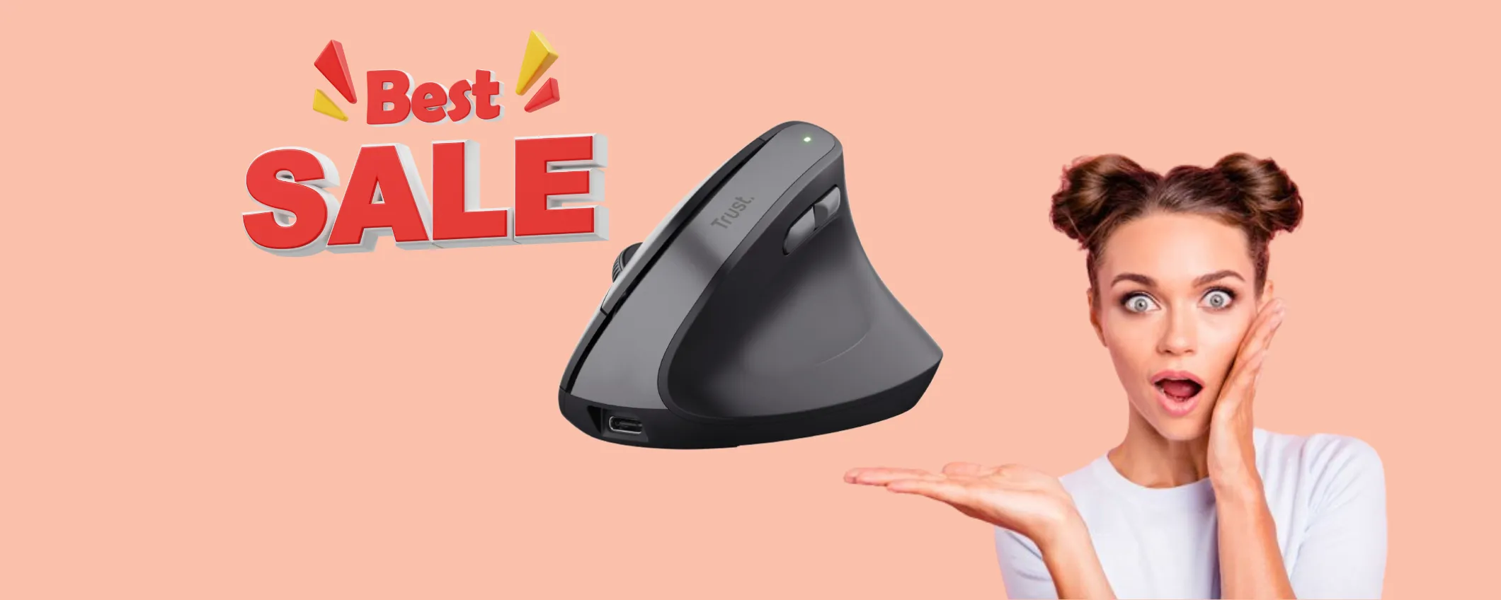 Mouse Ergonomico Trust a soli 18€ con le Offerte di Primavera Amazon (-32%)