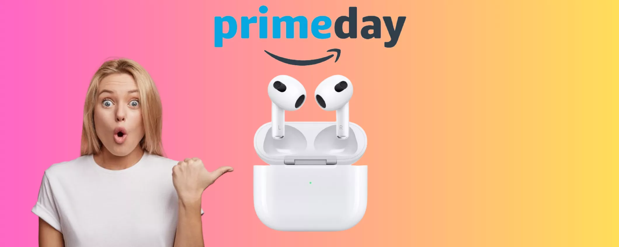 OFFERTONA Prime Day: Apple AirPods 3 a PREZZO MINIMO fino a domani