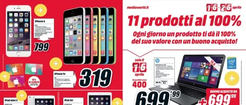 Volantino Mediaworld: 11 prodotti scontati al 100%