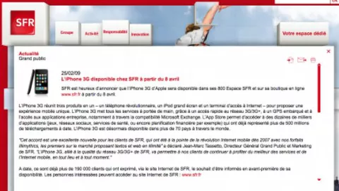 iPhone: in Francia il secondo operatore sarà SFR