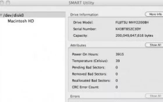 SMART Utility tiene sotto controllo la salute degli hard disk