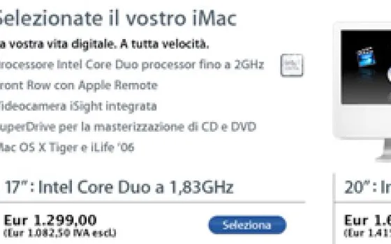 Calano i prezzi di iMac, Mac Mini, iPod Nano e iPod Hi Fi