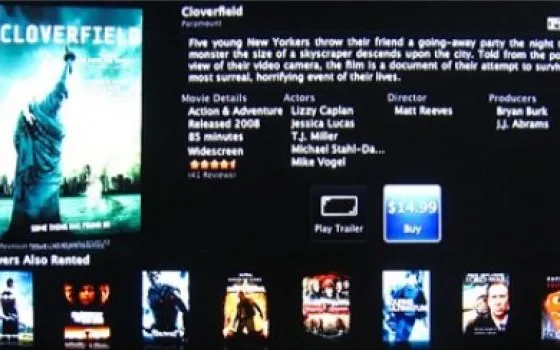Apple TV: non solo noleggio. Ora anche acquisto dei film su iTunes Store
