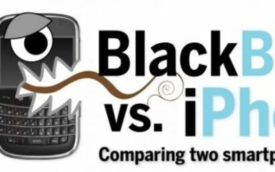 Infografica di BlackBerry vs. iPhone
