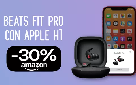 Beats Fit Pro con chip Apple H1: Amazon IMPAZZISCE e li sconta del 30%