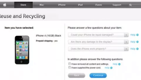 Apple lancia il servizio di riciclaggio in UK