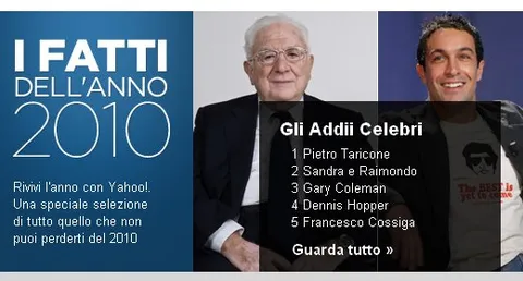 Il 2010 dietro la lente di Yahoo