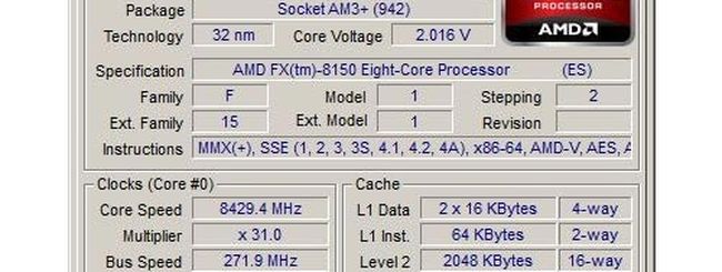 Record mondiale di overclock: AMD FX-8150 a 8.429 MHz