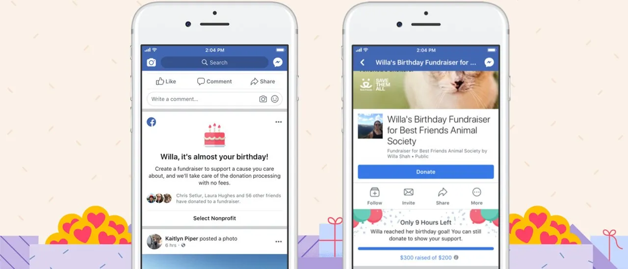 Facebook, 300 mln di fondi raccolti per i compleanni