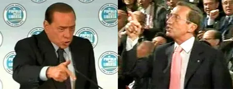 Silvio Berlusconi VS Gianfranco Fini: lo scontro è anche sul Web