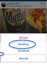 Instagram, modificare le didascalie o i commenti su iPhone