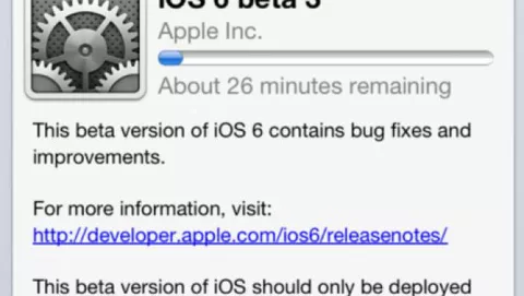 iOS 6 beta 3 rilasciato agli sviluppatori