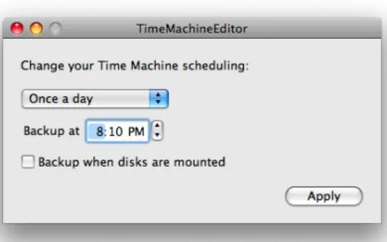 TimeMachineEditor: gestire Time Machine
