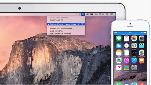 OS X Yosemite, configurare e utilizzare Hotspot Istantaneo con iOS 8.1