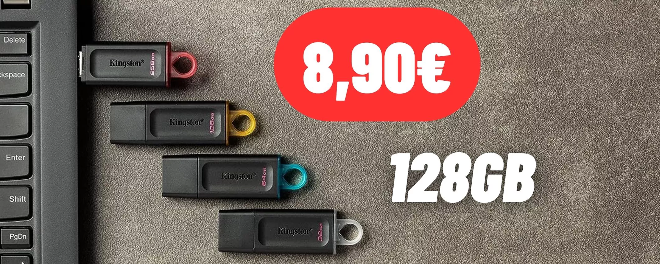 PenDrive da 128GB scontata del 55%: prezzo regalato su Amazon