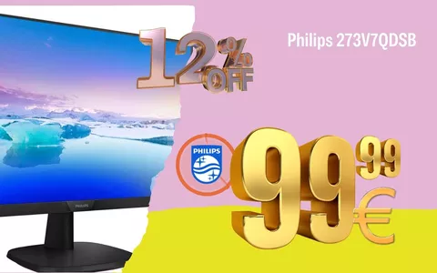 Monitor Philips 27 pollici a SOLI 99€ su Amazon: schermo LED e modalità Low Blue