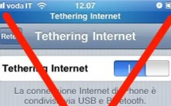 Niente tethering per i clienti Mobile Internet di Vodafone