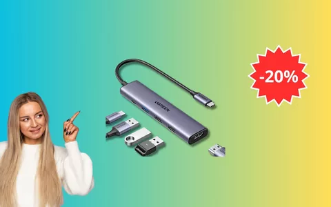 Hub USB 5 in 1: solo per OGGI in SUPER SCONTO su Amazon