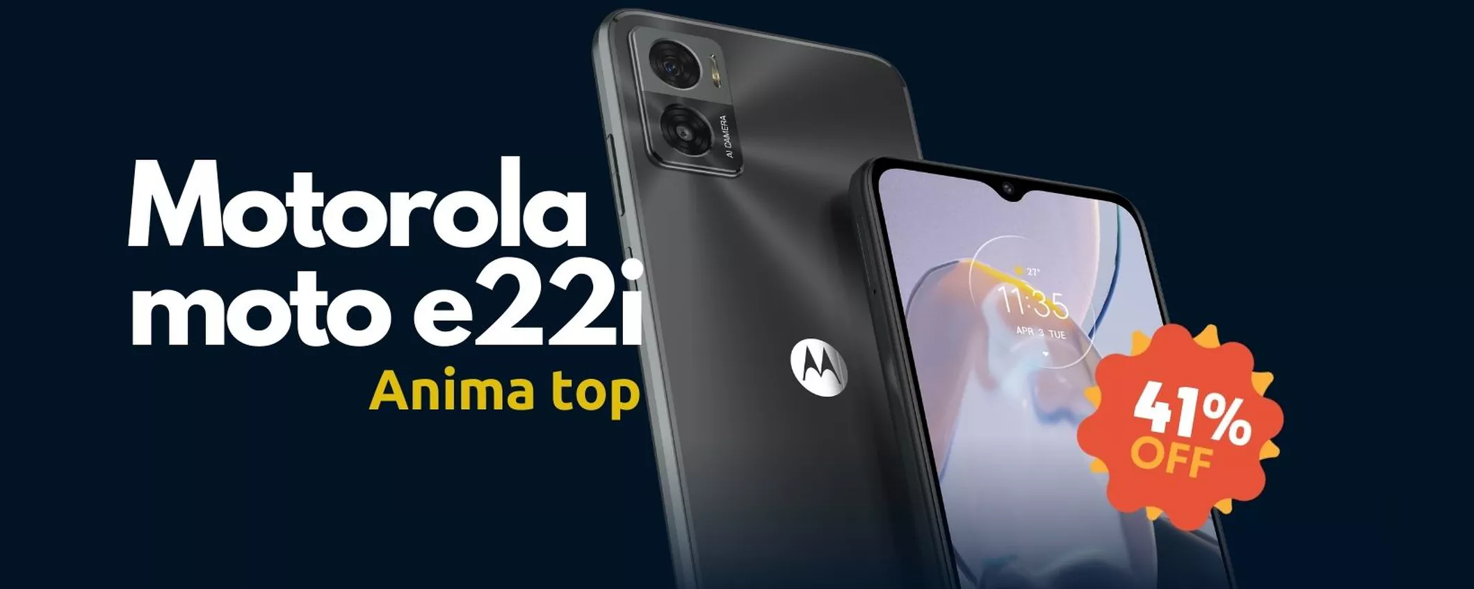 Motorola moto e22i a 68€: il Black Friday SPAZZA via il prezzo di listino del 51%