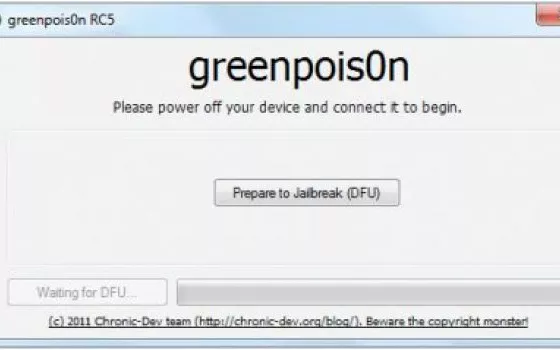 GreenPois0n RC5 iOS 4.2.1: rilasciata la versione Windows