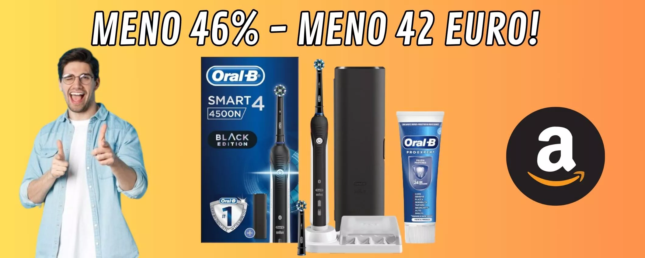 Oral-B Spazzolino Elettrico Smart 4 4500: denti splendidi col MENO 46 PER CENTO