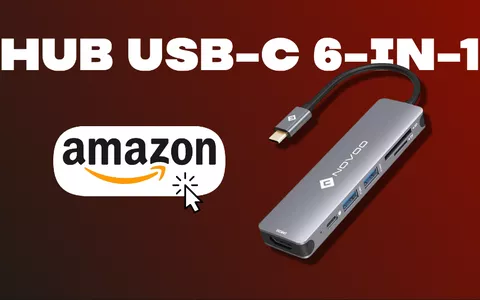 Hub USB-C 6-in-1: a questo prezzo è un PECCATO farselo sfuggire
