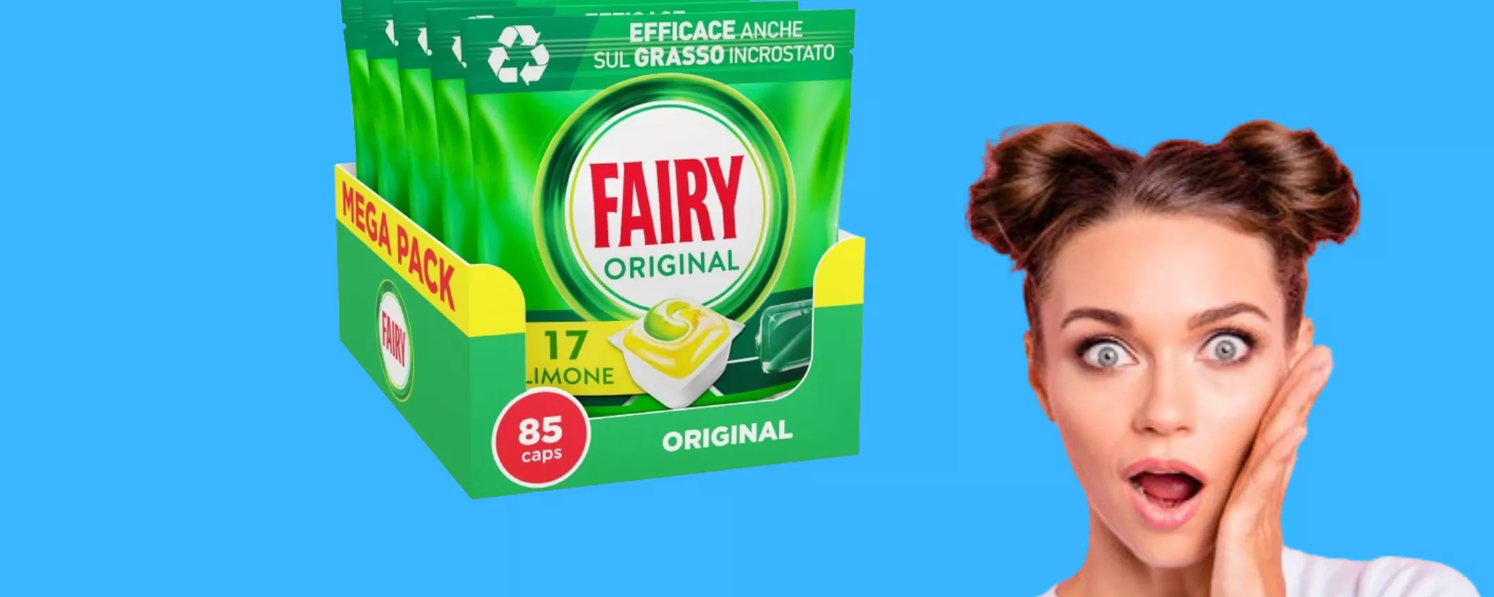 Fai SCORTA di Capsule per lavastoviglie Fairy: la confezione da 85 la paghi POCHISSIMO